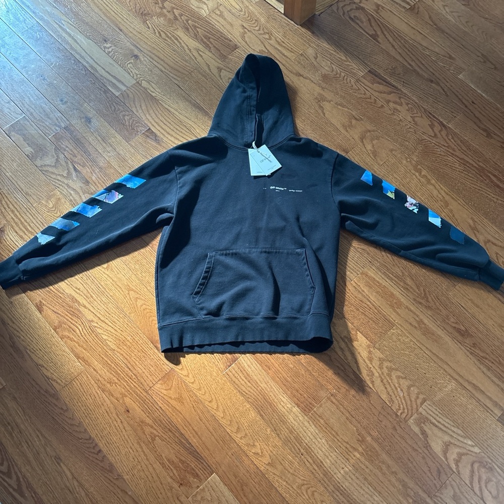 Off-White Black and Blue Men's Sweater